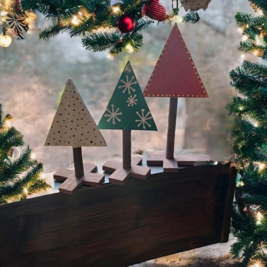 Pine tree trio (set of 3)